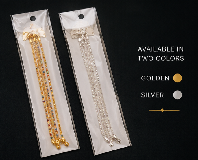 Elegant Pazaib – Golden & Silver Ankle Bracelet